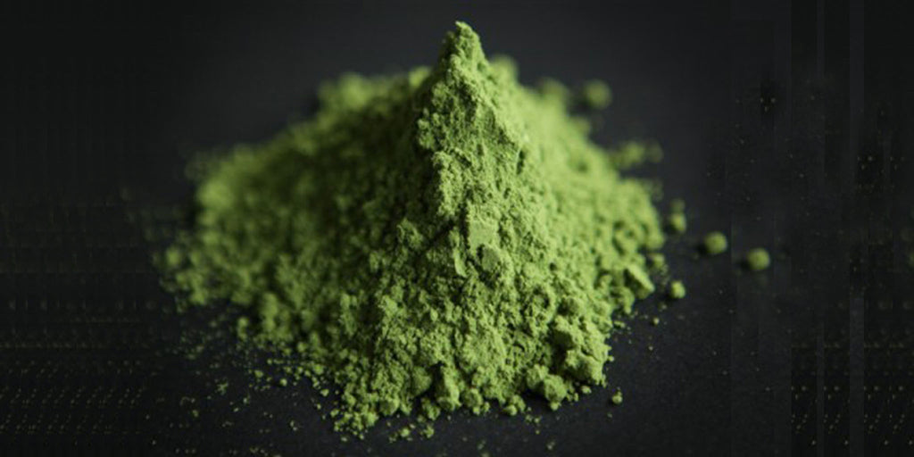 Matcha - made from finely powdered dry tea leaves,