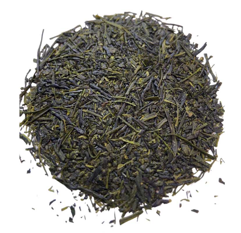 clese up of Sencha SAKURA tea leaves. Tasty sakura cha tea. - the best