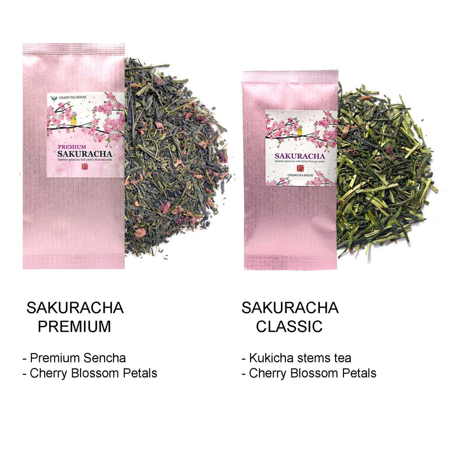 Premium Sakura Sencha Green Tea with Cherry Blossom Petals